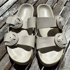 Vince Glyn Double Buckle Sandals Size 9